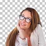 Studio shot of a young woman isolated on a png background