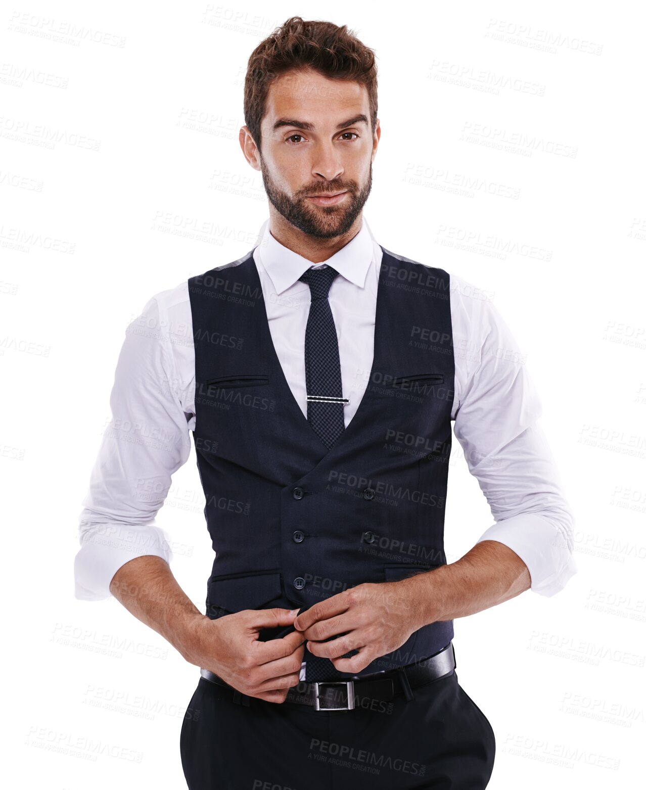 Buy stock photo Portrait, fashion and a confident man in formal clothes isolated on a transparent background for style. Model, handsome and classy with a young male gentleman or groom posing in smart clothing on PNG