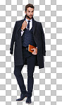 Studio shot of a well-dressed man against isolated on a png background