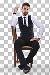 Studio shot of a handsome and well-dressed young man isolated on a png background