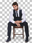 Studio shot of a handsome and well-dressed young man isolated on a png background