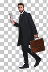 Studio shot of a handsome and well-dressed young man isolated on a png background