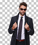 Studio shot of a handsome and well-dressed young man  isolated on a png background