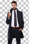 Studio shot of a handsome and well-dressed young man isolated on a png background