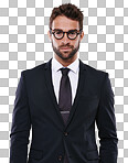 Studio shot of a handsome and well-dressed young man isolated on a png background