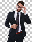 Studio shot of a handsome and well-dressed young man isolated on a png background