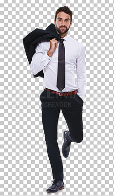 Buy stock photo Accountant, portrait and business man standing isolated on a transparent png background. Confidence, professional and entrepreneur, auditor and person from Australia with success mindset for career.