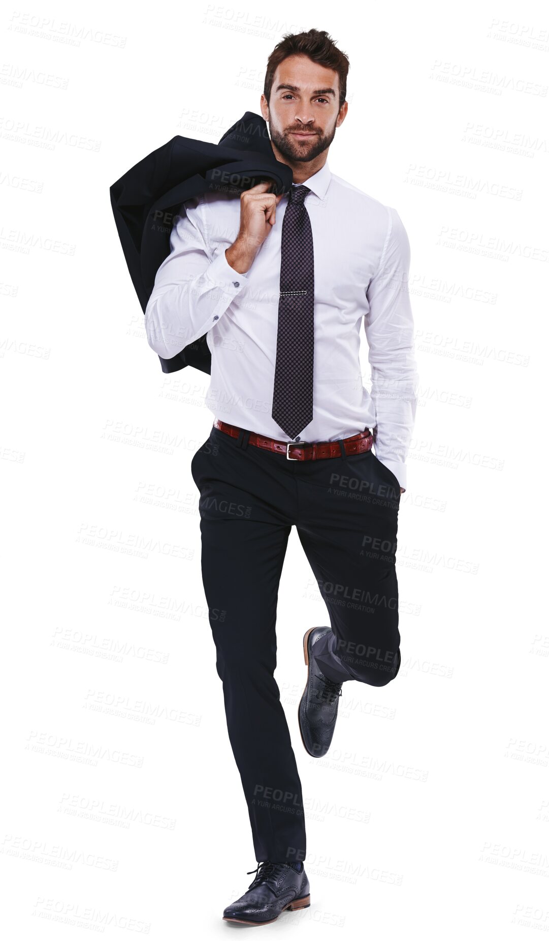 Buy stock photo Accountant, portrait and business man standing isolated on a transparent png background. Confidence, professional and entrepreneur, auditor and person from Australia with success mindset for career.