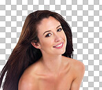 Cropped shot of a beautiful young woman isolated on a png background