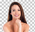 Cropped shot of a beautiful young woman isolated on a png background