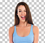 Cropped shot of a beautiful young woman isolated on a png background