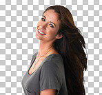 Cropped shot of a beautiful young woman isolated on a png background