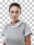 Studio shot of a young golfer isolated on png background