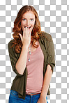 Shot of a young woman posing against isolated on png background