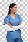 PNG  of a beautiful young doctor standing with arms folded 