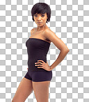 PNG of a fit young african woman posing confidently.