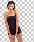 PNG of a fit young african woman posing confidently.