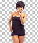 PNG of a beautiful african woman pointing at the camera.