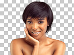 PNG Studio portrait of a beautiful young woman with her hand on her chin