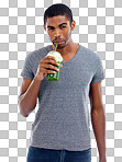 PNG Studio shot of a man drinking a wheatgrass smoothie