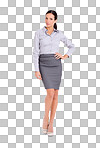 PNG Full-length studio shot of an attractive young businesswoman.