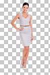 PNG Full-length studio shot of an attractive young businesswoman.