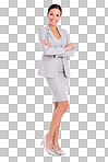 PNG Full-length studio shot of an attractive young businesswoman.