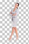 PNG of full-length studio shot of an attractive young businesswoman.