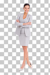 PNG of full-length studio shot of an attractive young businesswoman.