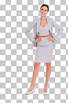 PNG of a full length studio shot of an attractive young businesswoman.