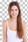 PNG studio portrait of an attractive young woman.