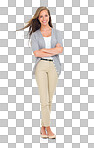 PNG of Full-length portrait of a beautiful young woman.