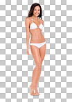 PNG A gorgeous woman posing in a white bikini 