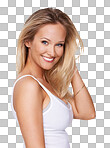 PNG of Portrait of a beautiful blond woman 