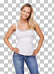 PNG of a beautiful young woman with her hands on her hips