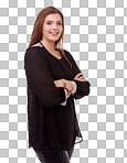 PNG of Studio portrait of an attractive brunette 