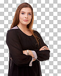 PNG of Studio portrait of an attractive brunette 