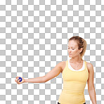 PNG of Cropped view of a woman squeezing a stress ball 