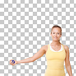 PNG of Cropped view of a woman squeezing a stress ball 