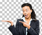 PNG Shot of a confident young businesswoman gesturing 