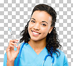 PNG Shot of a young female doctor ready to inject a patient 