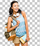 PNG Shot of a young female student ready to learn 