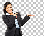 PNG Shot of a young businesswoman holding her hands aloft 