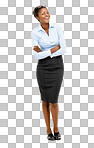 PNG Studio shot of a confident young businesswoman standing 