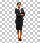 PNG Studio shot of a confident young businesswoman standing 