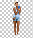 PNG of Studio shot of a young woman holding a passport 