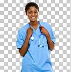 PNG Studio shot of a confident young doctor posing 