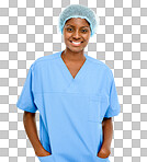 PNG Studio shot of a confident young doctor posing 