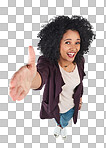 PNG Studio shot of a young woman reaching out for a handshake