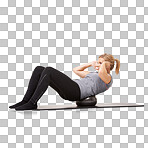 Crunches with an exercise ball